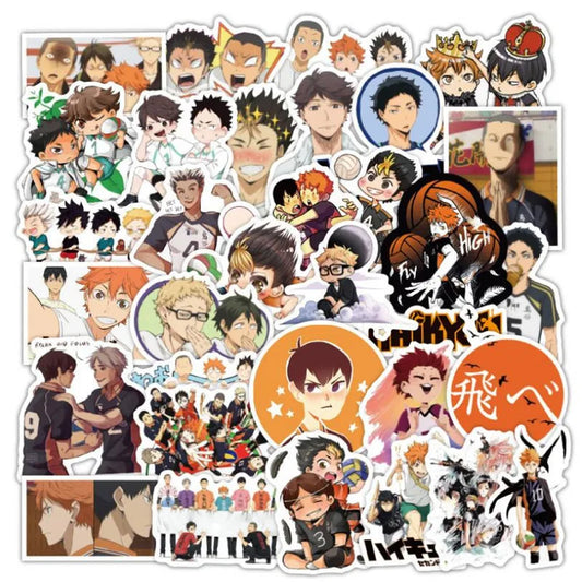 50PCS Volleyball Teenager Cartoon Anime Boy Toy Graffiti Laptop Luggage Skateboard Guitar Waterproof Sticker