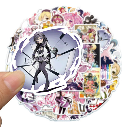 50PCS cartoon animation Magic Girl Little Round decorative style graffiti stickers, personalized, fashionable and creative trend DIY exquisite decorative decal cups, helmets, skateboard popular sticker toys