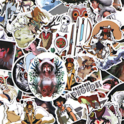 50PCS  Anime Princess Cartoon Stickers Anime Beauty Waterproof Car Motorcycle Skateboard Laptop Luggage Stickers