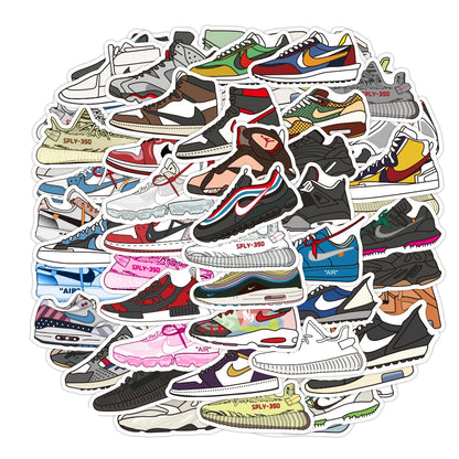50pcs Personalized Trendy Sneakers Graffiti Personalized DIY Decoration Suitcase  Phone Case Toy Sticker