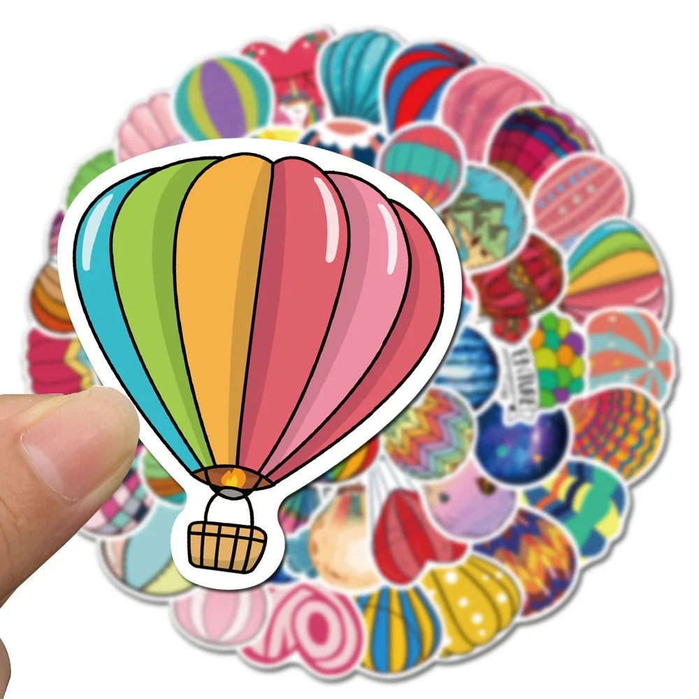 50PCS New Color Cartoon Balloon Graffiti Stickers Decorative Luggage Laptop Water Cup Waterproof Stickers