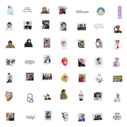 50PCS South Korean Men's Team Stray Kids Graffiti Personalized Waterproof Sticker Suitcase Notebook Refrigerator