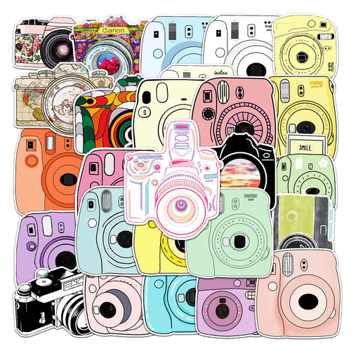 50PCS Camera Trend Creative Graffiti Sticker Luggage Scooter Tablet Computer Car Cartoon Decoration Sticker