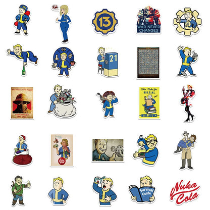 50PCS     FalloutGame Graffiti Waterproof Sticker Suitcase Notebook Skateboard Refrigerator Stationery Box Water Cup
