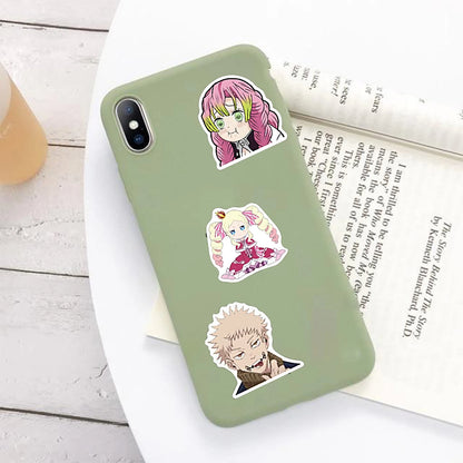 50PCS Cartoon Animation Creative Graffiti Demon Slayer Attack on Titan Guitar Phone Case Gift Toy Sticker Decal