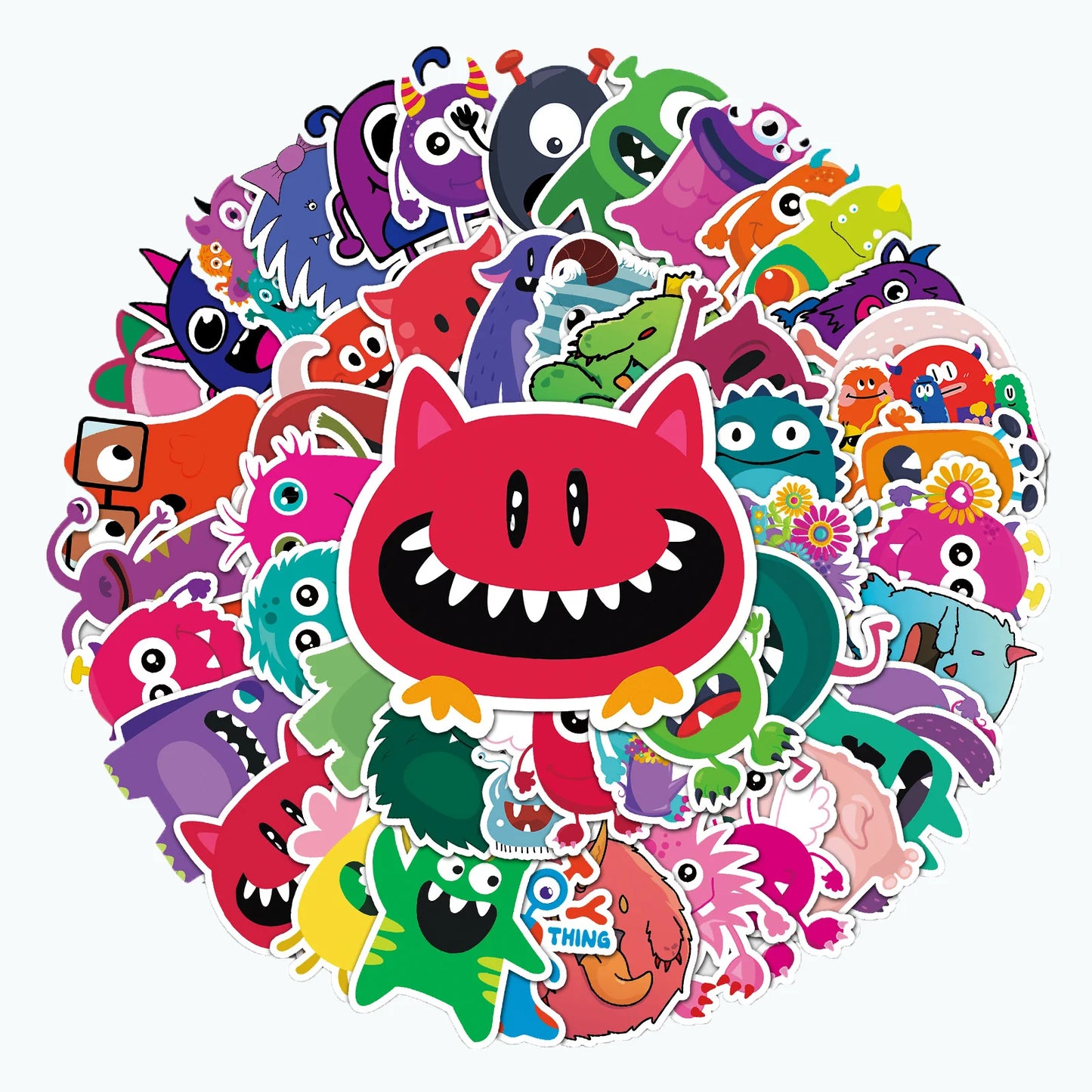 50PCS Small Monster Cartoon Cute Reward iPad Graffiti Waterproof Sticker Suitcase Notebook RefrigeratorHelmet
