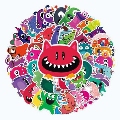 50PCS Small Monster Cartoon Cute Reward iPad Graffiti Waterproof Sticker Suitcase Notebook RefrigeratorHelmet