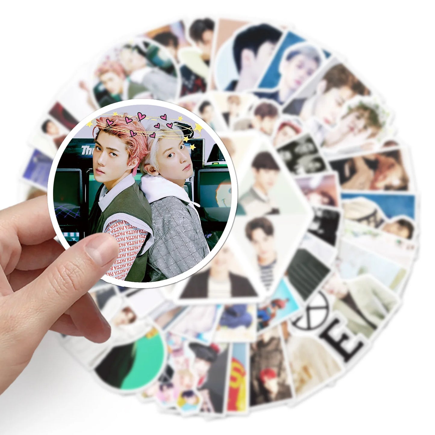 50pcs Korean Exo Men's Group Graffiti Sticker DIY Suitcase Laptop Scooter Guitar Star Sticker Waterproof