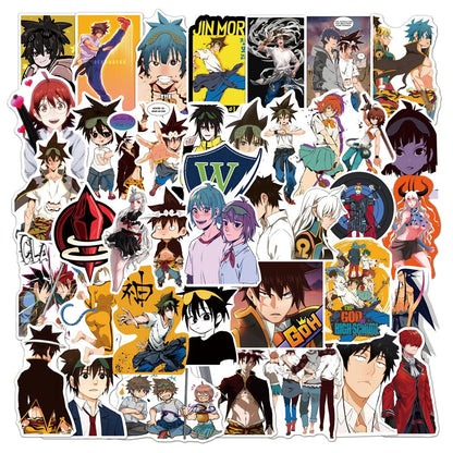 50PCS Anime High School God Graffiti Sticker Laptop Skateboard Guitar Refrigerator Waterproof Decorative Sticker