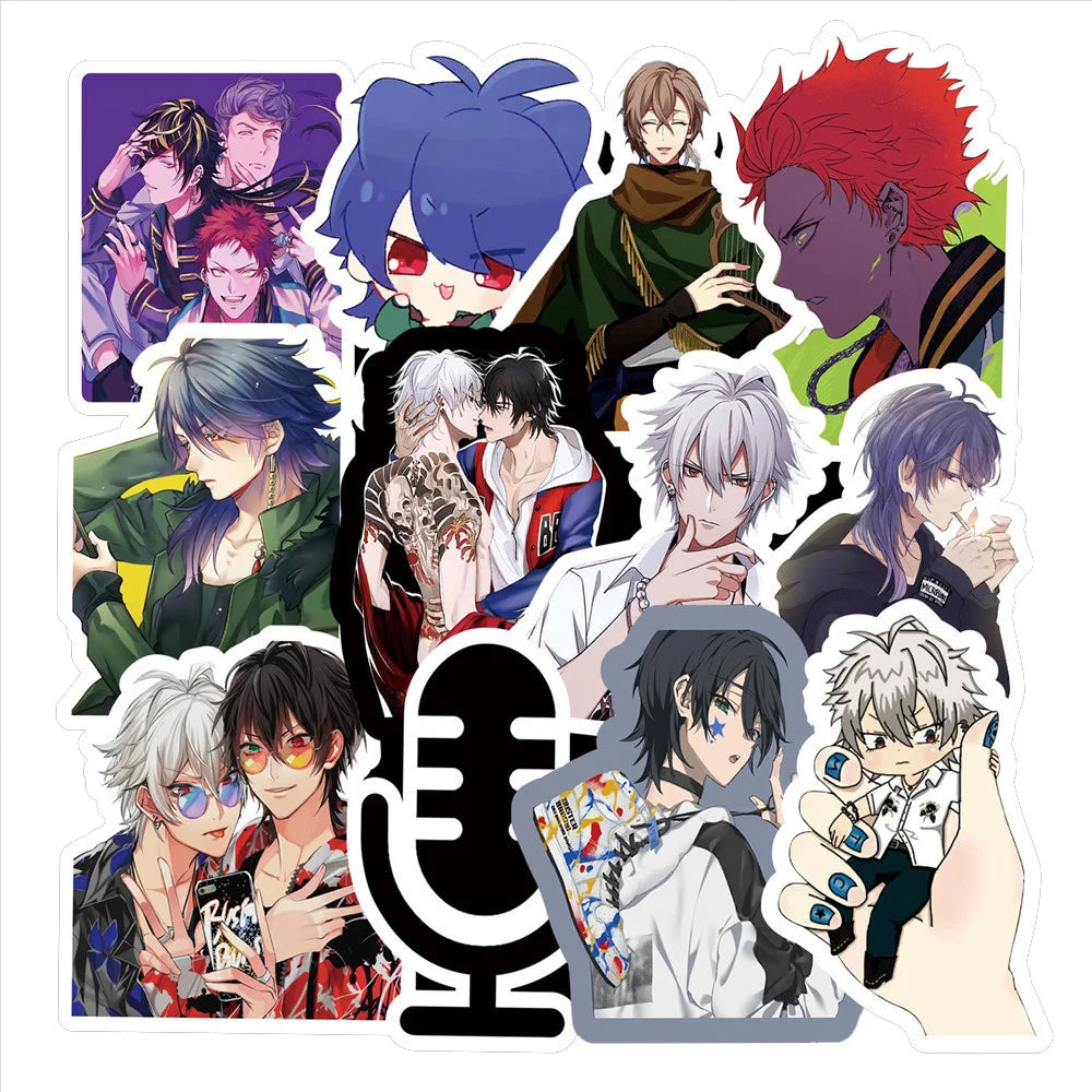 50PCS Anime Hypnosis Microphone Graffiti Guitar Skateboard Luggage Notebook Waterproof Helmet Gift Toy Sticker