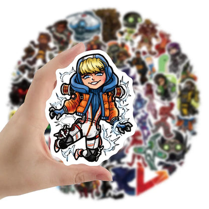 50pcs Game Apex Legends Stickers DIY Waterproof Luggage  Laptop  Guitar Car Wall Cartoon Sticker Decals Kids Toy