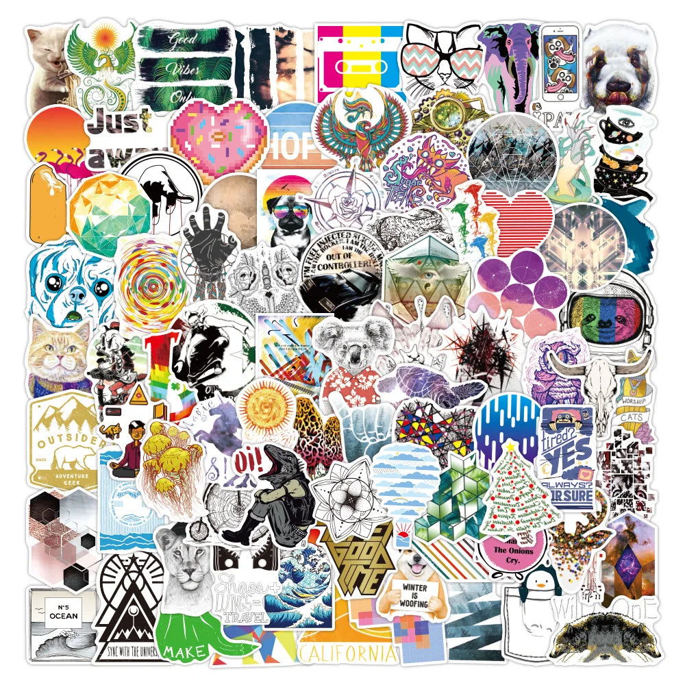 50PCS Cartoon Fresh Sticker Water Cup Luggage Notebook Fridge Guitar Skateboard Waterproof Sticker