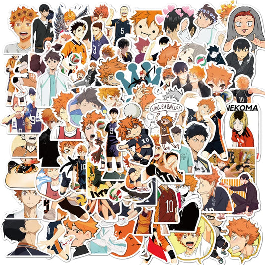 50PCS  Volleyball Teenager Graffiti Mobile Shell Skateboard Luggage Waterproof Sticker Toy Decoration