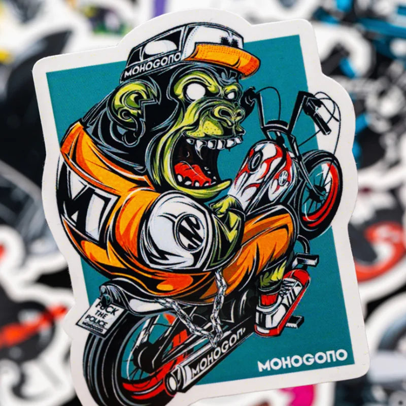 50PCS   creativepersonality motorcycle sticker luggage trolley guitar cartoon sticker toy