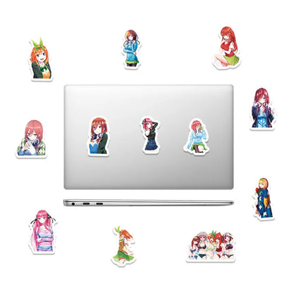 50pcs Riman Five Part Flower Wedding Cartoon DIY Sticker Notebook Computer Car Refrigerator Graffiti Sticker