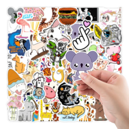50PCS Mini Cute Stickers Mobile Phone Water Cup Stationery Notebook Hand Account Waterproof Stickers