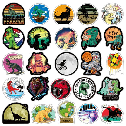 100PCS Cartoon Dinosaur World Graffiti Stickers Personalized Creative Fashion Decorative Stickers Trolley Case Bike Scooter Water Cup Popular Gift Toy Decals