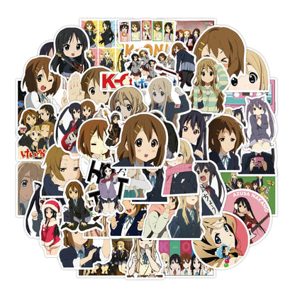 50pcs Cartoon Animation K-ON Light Tone Girl Graffiti Sticker Trunk Helmet Refrigerator Notebook Sticker