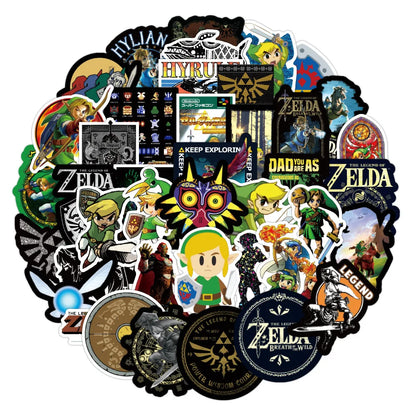 50PCS Zelda Legend Personalized Decoration Graffiti Waterproof Sticker Suitcase Notebook Refrigerator Skateboard