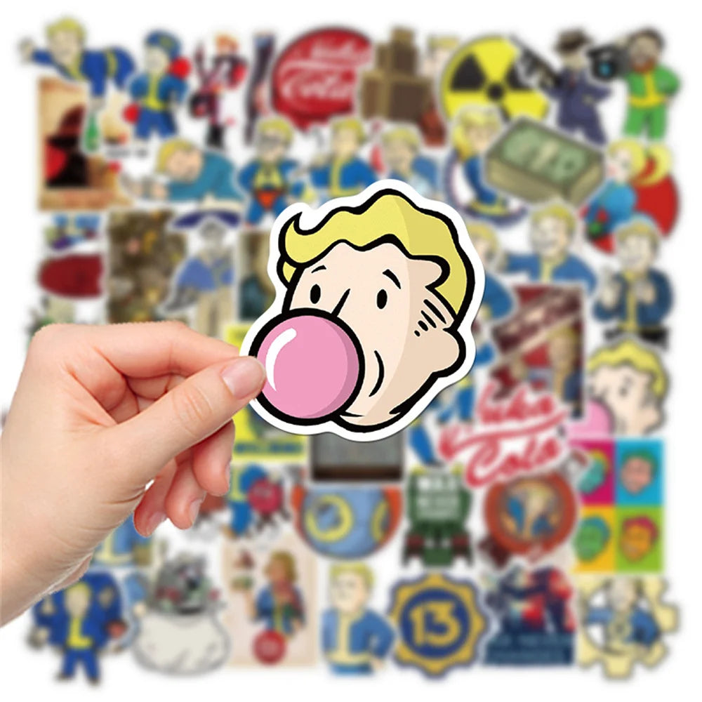 50PCS     FalloutGame Graffiti Waterproof Sticker Suitcase Notebook Skateboard Refrigerator Stationery Box Water Cup