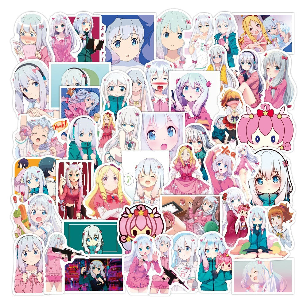 50PCS Eromanga sensei Cute Stickers Anime Graffiti Scrapbook Luggage Scooter Laptop Gift Toys PVC Stickers