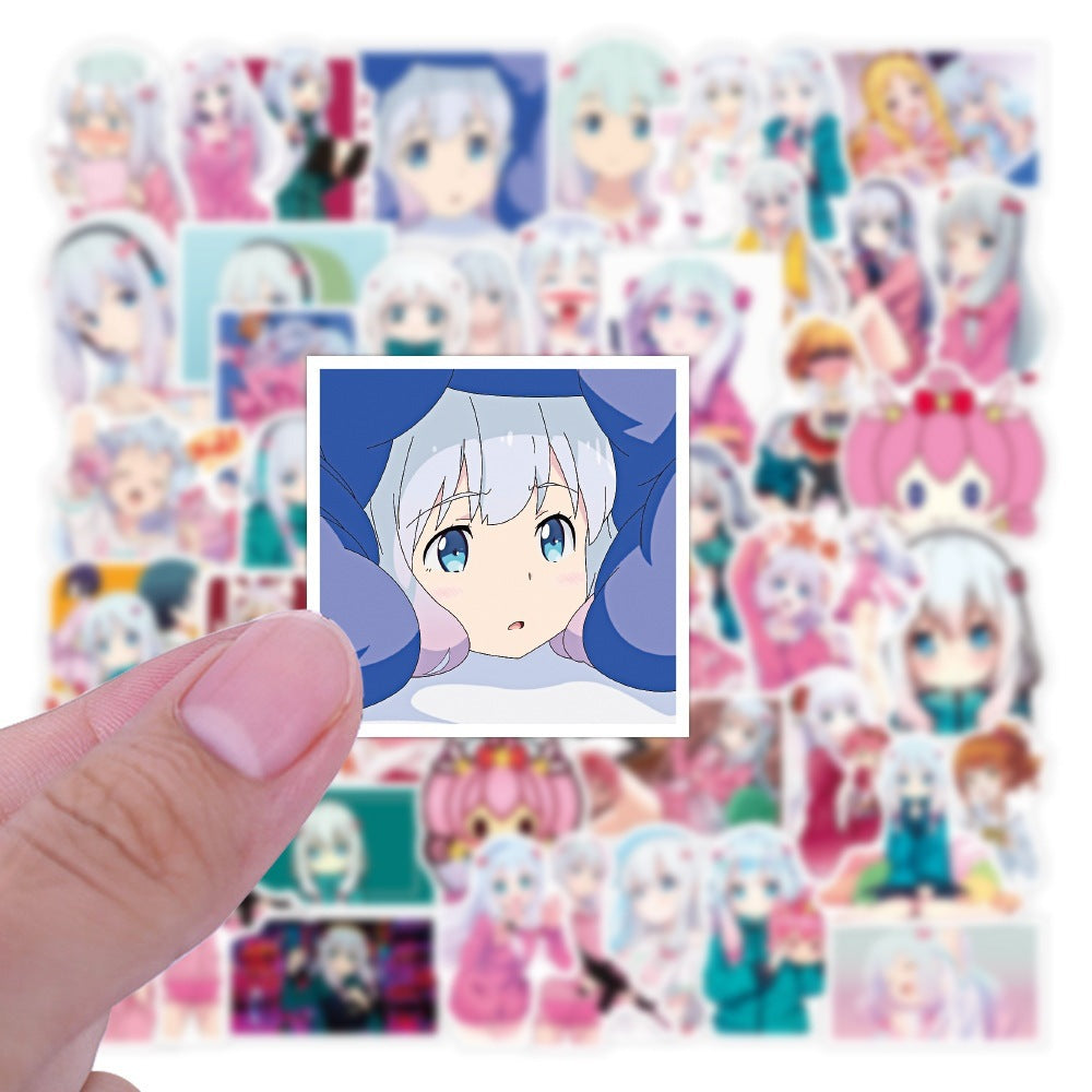 50PCS Eromanga sensei Cute Stickers Anime Graffiti Scrapbook Luggage Scooter Laptop Gift Toys PVC Stickers