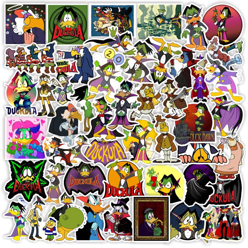 50PCS Cartoon Vampire Duck Adventure Personalized Decoration Graffiti Waterproof Sticker Notebook Water CupHelmet