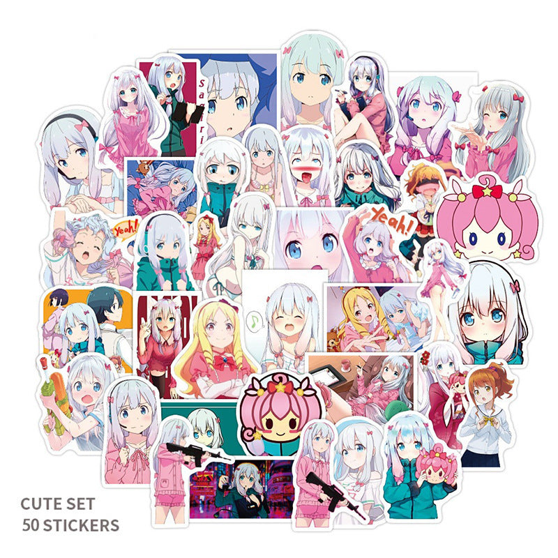 50PCS Eromanga sensei Cute Stickers Anime Graffiti Scrapbook Luggage Scooter Laptop Gift Toys PVC Stickers
