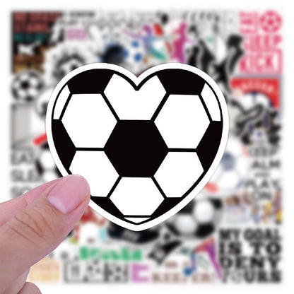 50PCS New Football Cartoon Personalized Graffiti Waterproof Sticker Notebook Refrigerator Stationery Box WaterCup