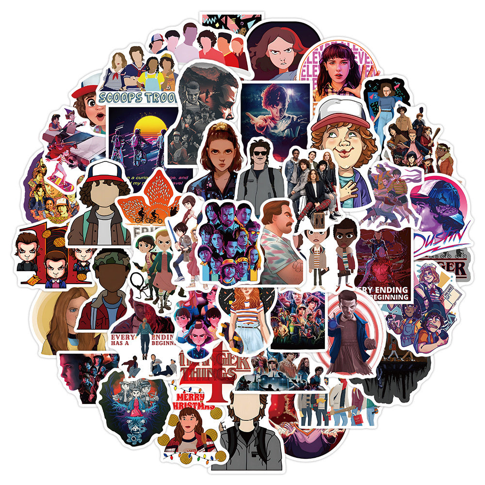 50PCS Stranger Things 4 Stickers, Vecna & Hellfire Club Cartoon Doodles for the Final Season Adventure