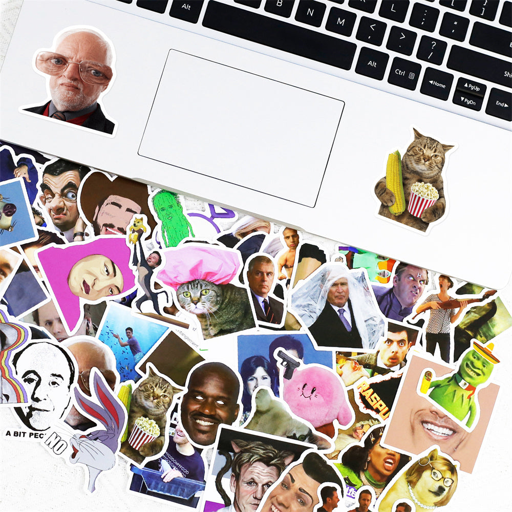50PCS Netroots Parody Stickers, Fashion Meme & Satirical Doodle Decals for Streetwear Fans and Accessories