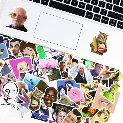 50PCS Netroots Parody Stickers, Fashion Meme & Satirical Doodle Decals for Streetwear Fans and Accessories