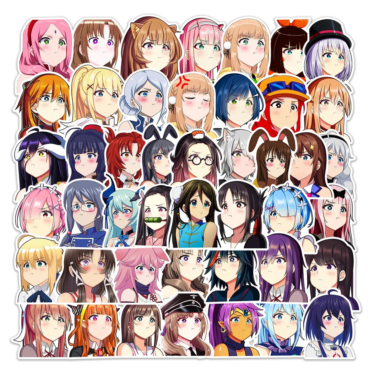 50PCS New Trendy Cartoon Anime  Character Graffiti Helmet Cup DIY Waterproof PVC Graffiti Sticker personal Toys