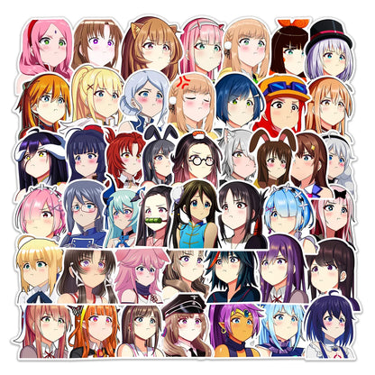 50PCS New Trendy Cartoon Anime  Character Graffiti Helmet Cup DIY Waterproof PVC Graffiti Sticker personal Toys