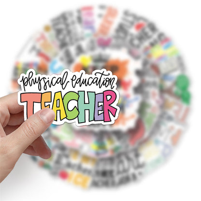 50PCS Cartoon Motivational English Doodle Stickers Perfect for Laptops, Skateboards, Water Bottles, Guitars, and Stationery Boxes Exquisite DIY Desktop Decor Decals