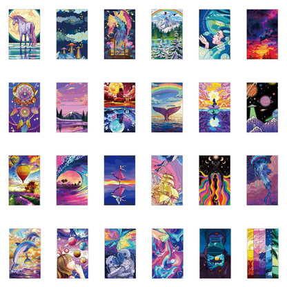 50PCS Beautiful Galaxy Stickers - Space Universe Decals for Laptops, Water Bottles, Journals & Astronomy Lover Gifts
