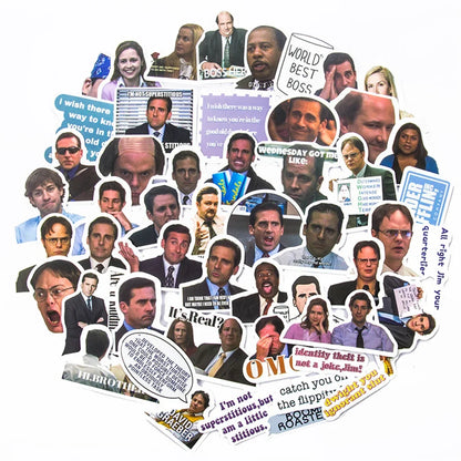 50PCS American Drama Office The Office Suitcase Trolley Suitcase Suitcase Stickers Computer Waterproof Stickers