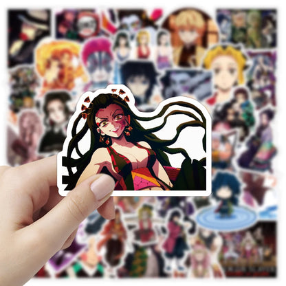 50PCS Anime Demon Slayer RIMAN Graffiti Gift Exquisite Sticker For Luggage Laptop Skateboard Cartoon Sticker