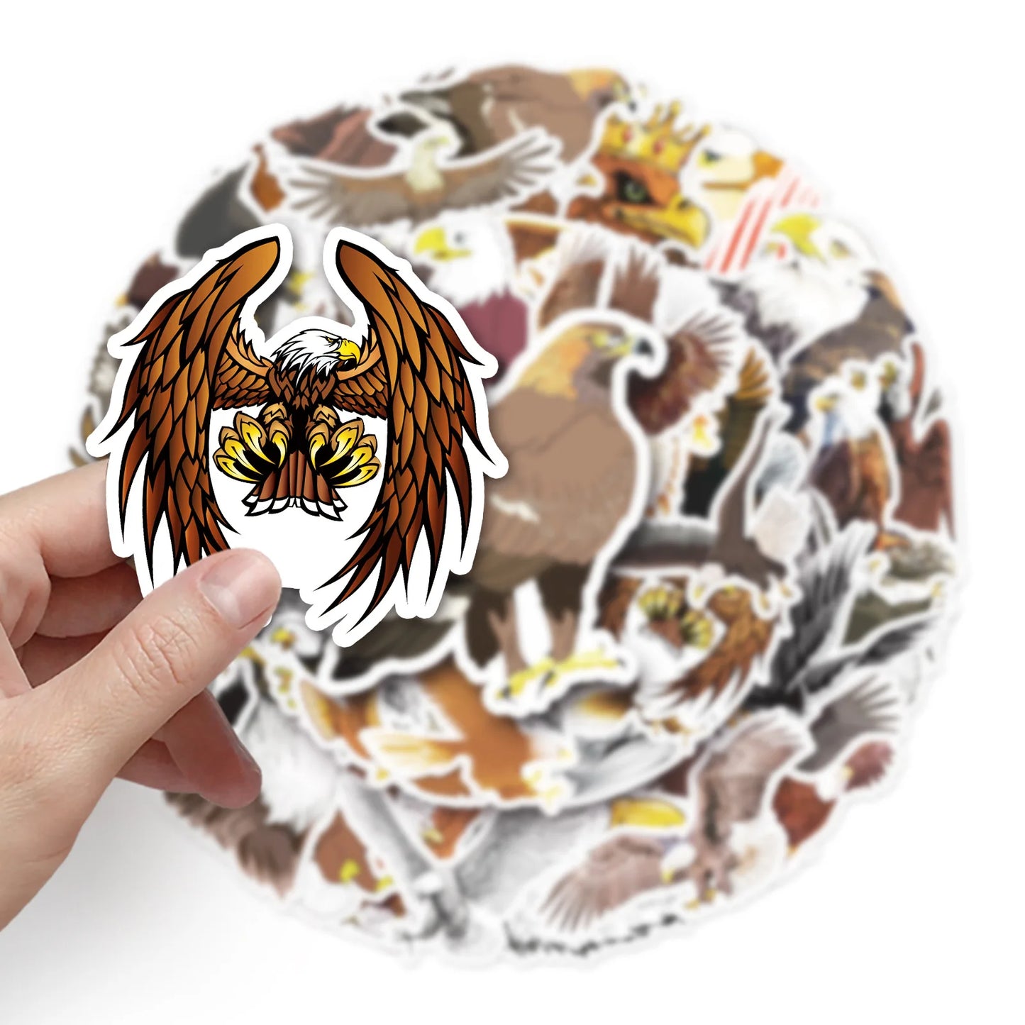 50PCS Cartoon Eagle Animal Sticker Flying Animal Graffiti Luggage Helmet Car Guitar DIY Scrapbook Toy Decoration