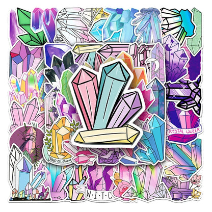 50PCS Cartoon Cute Crystal Romantic Creative Graffiti Sticker Bike Laptop Computer Skateboard Car Guitar Helmet
