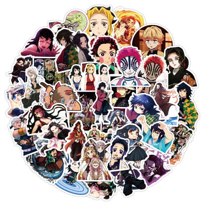 50PCS Anime Demon Slayer RIMAN Graffiti Gift Exquisite Sticker For Luggage Laptop Skateboard Cartoon Sticker