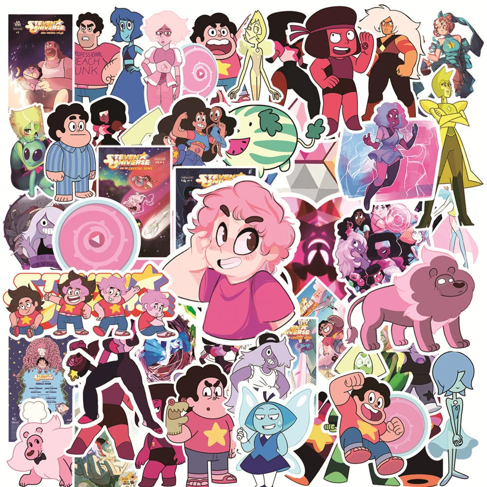 50PCS cartoon and anime Stephen cute creative graffiti stickers, personalized fashion trend decorative decal toys, bicycle, motorcycle helmet, laptop and computer popular stickers