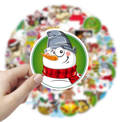 50PCS Subverted Santa Claus Stickers - Deconstructed Christmas Icon Decals for Festive Anarchy Journals, Gift Economy Critiques & Holiday Rebellion Projects