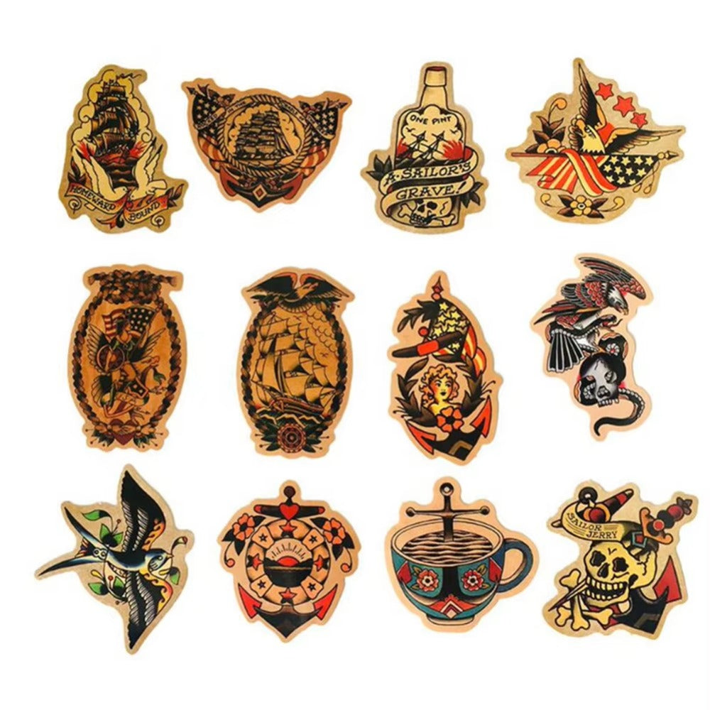 50PCS Cartoon Classic Retro European & American Style Graffiti Stickers Perfect for Phone Cases, Water Bottles, Helmets, Guitars Exquisite Creative Decorations for Notebooks & Stickers