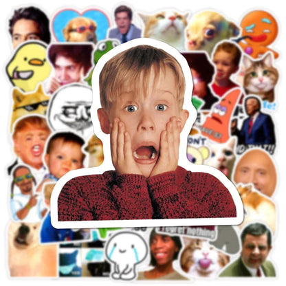 50pcs Web Funny Pop Meme Graffiti Stickers For Luggage Laptop Ipad Skateboard Motorcycle Stickers
