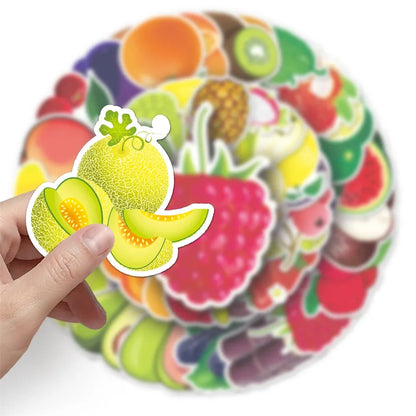 50PCS   Fruit Cartoon Personality Creative Graffiti Sticker Suitcase Guitar Computer Refrigerator Helmet Waterproof