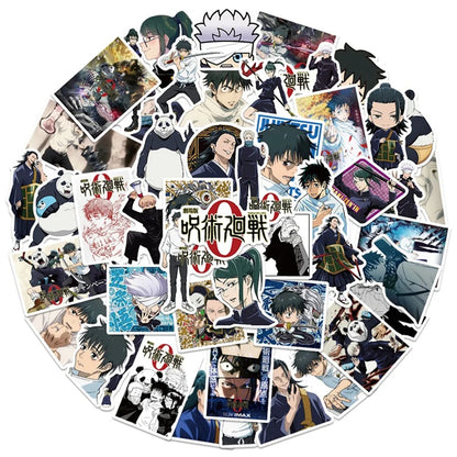 50PCS Japanese Anime Jujutsu Kaisen Graffiti Stickers Laptop Trolley Case Water Cup Waterproof Stickers