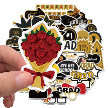 50PCS 2026 Graduation Season New Graffiti Personalized Sticker Notebook Point Mobile Phone Decoration Skateboard