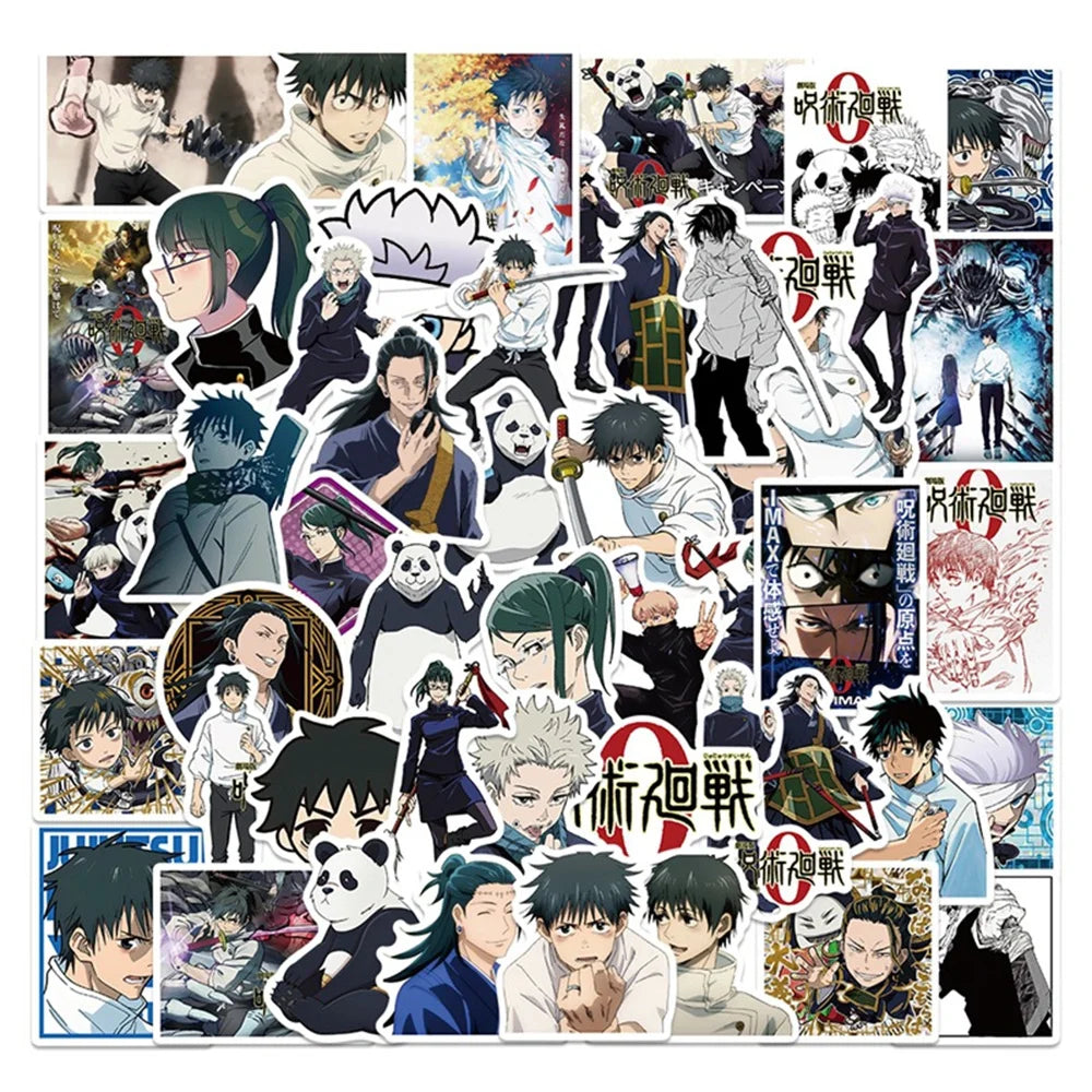 50PCS Japanese Anime Jujutsu Kaisen Graffiti Stickers Laptop Trolley Case Water Cup Waterproof Stickers