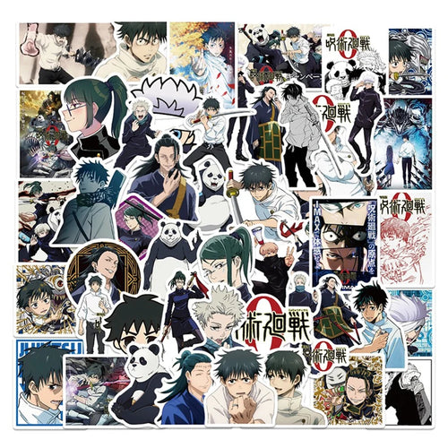 50PCS Japanese Anime Jujutsu Kaisen Graffiti Stickers Laptop Trolley Case Water Cup Waterproof Stickers